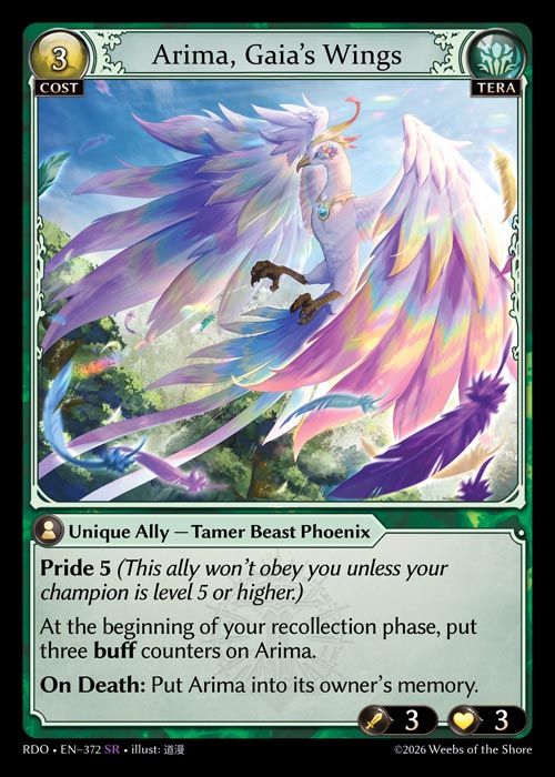 Arima, Gaia’s Wings - Radiant Origins - SR Tera