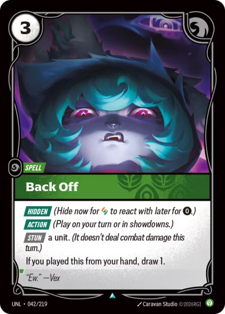 Back Off - 042/219 - U Calm