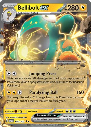 Bellibolt ex - 079/193 - PaBellibolt ex - 079/193 - Paldea Evolvedldean Fates