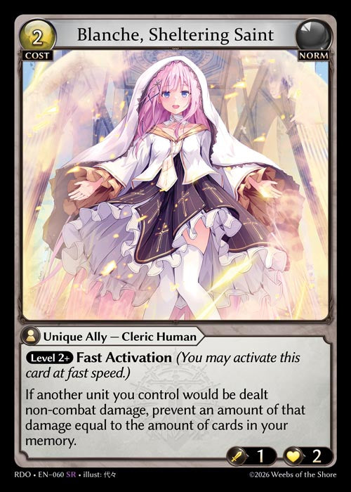 Blanche, Sheltering Saint - Radiant Origins - SR Norm