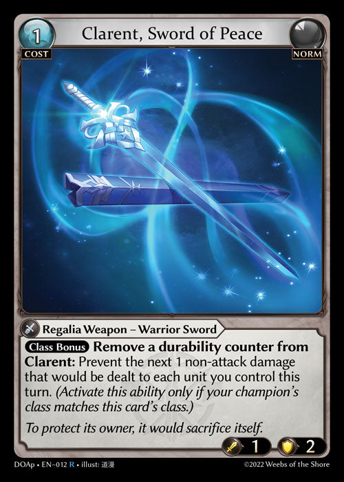 Clarent, Sword of Peace - Dawn of Ashes