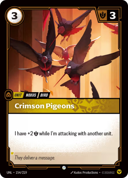 Crimson Pigeons - 154/219 - C Order
