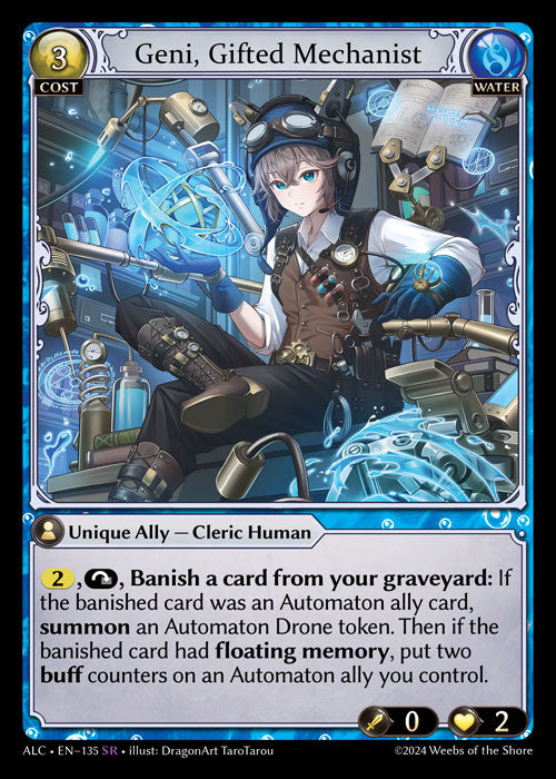 Geni, Gifted Mechanist - Alchemical Revolution - SR Water