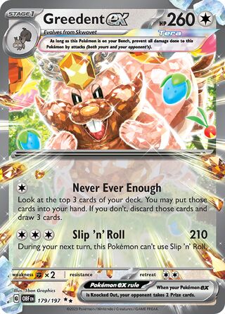 Greedent ex - 179/197 - Obsidian Flames