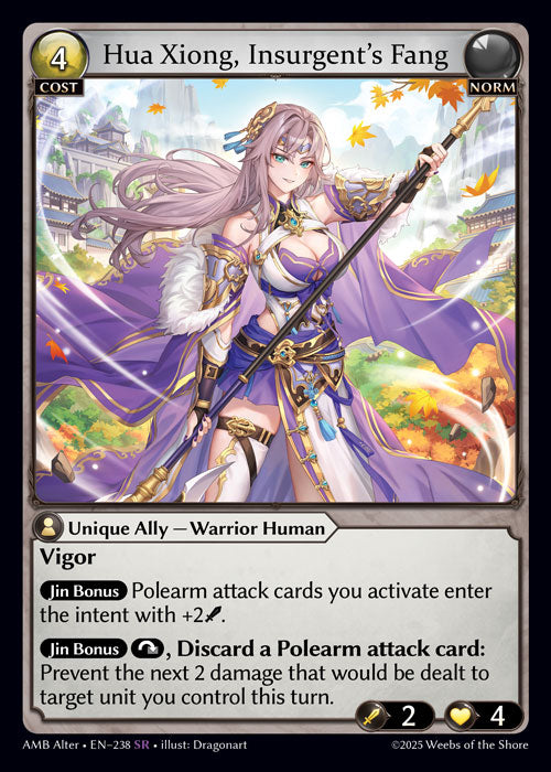 Hua Xiong, Insurgent’s Fang - Mortal Ambition SR Norm