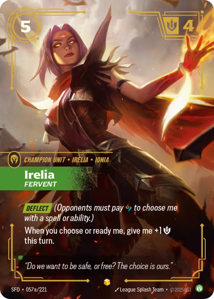Irelia, Fervent - 057a/221 - Epic Calm - Alternate Art
