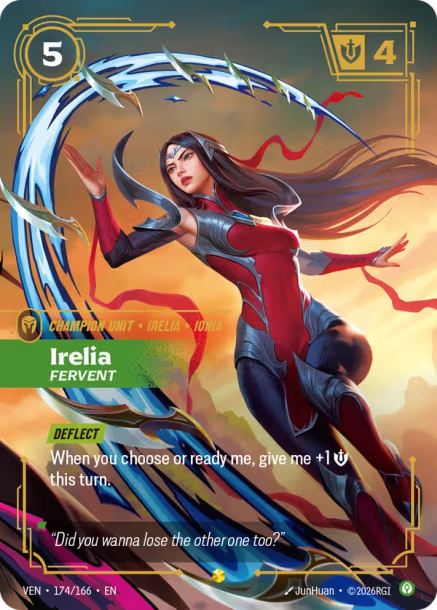 Irelia, Fervent - 174/166 - R Calm - Over Number
