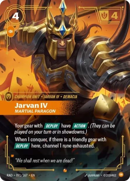 Jarvan IV, Martial Paragon - 091/167 - Epic Body