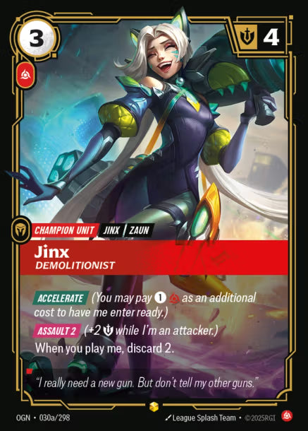 Jinx, Demolitionist - 030a/298 - R Fury - Alternative Art