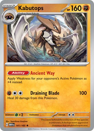 Kabutops - 141/165 - 151