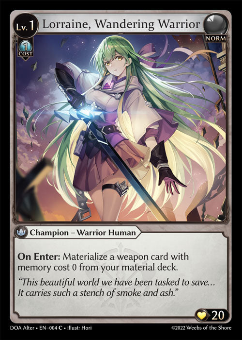 Lorraine, Wandering Warrior - Dawn of Ashes
