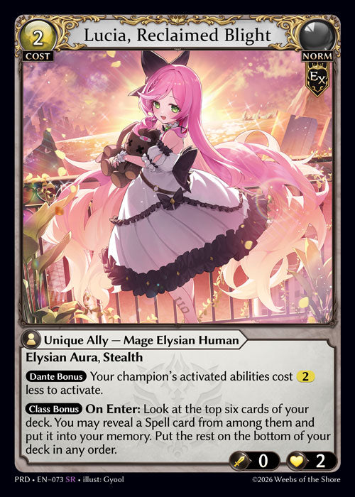 Lucia, Reclaimed Blight - .asphodel/paradise - SR Norm