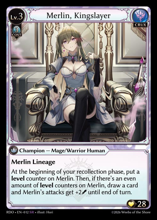 Merlin, Kingslayer - Radiant Origins - SR Crux
