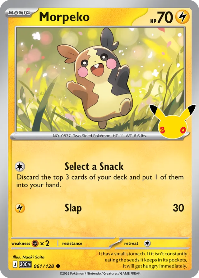 Morpeko 061/128 - Pokémon 30th Celebration