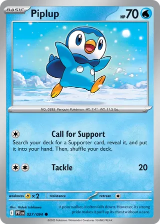 Piplup - 027/094 - Phantasmal Flames