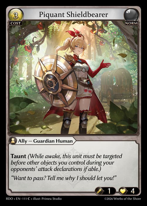 Piquant Shieldbearer - Radiant Origins - C Norm