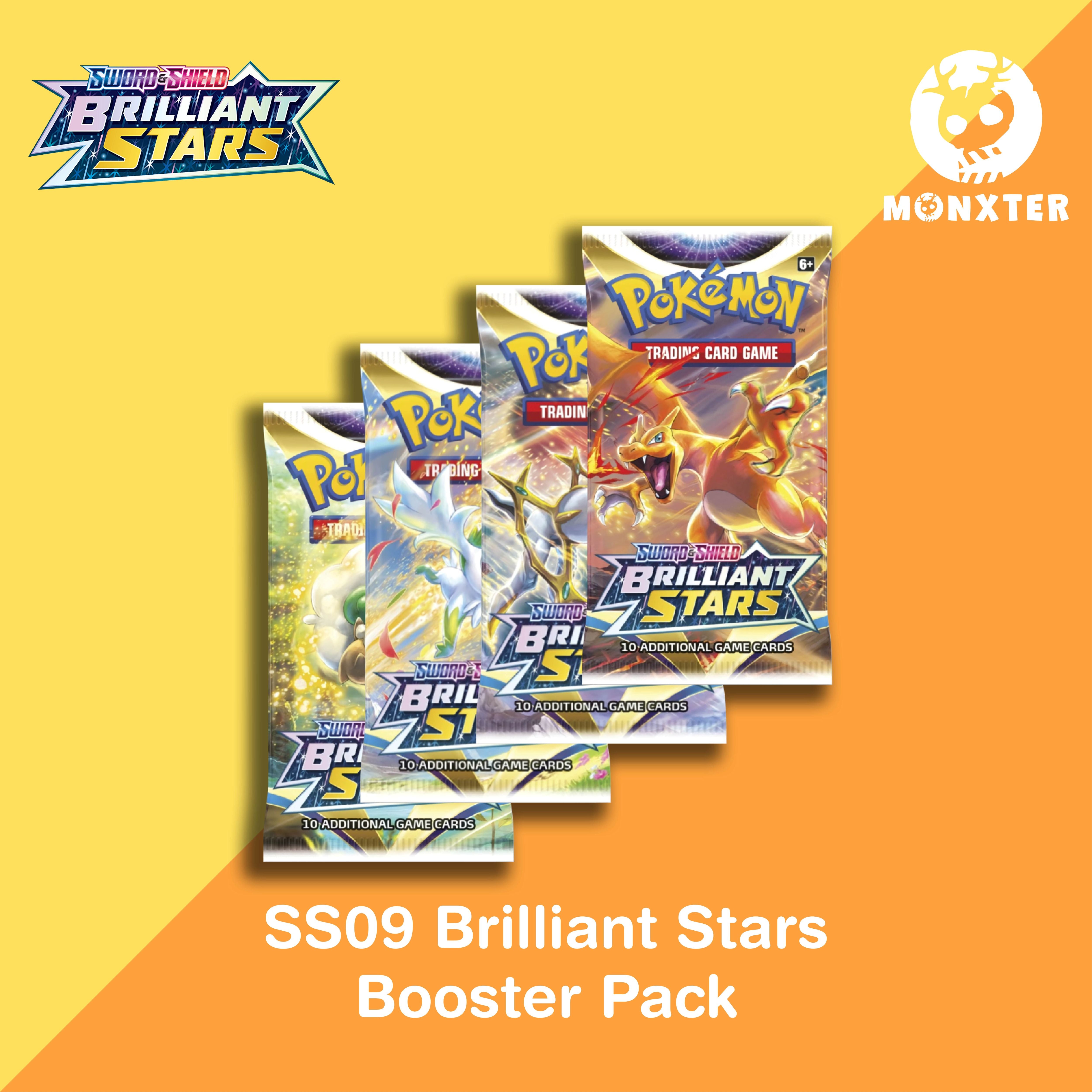 Pokmon TCG: Sword & Shield SS09 Brilliant Stars Booster Pack Desk Monxter Pokmon TCG: Sword & Shield SS09 Brilliant Stars Booster Pack Desk Monxter
