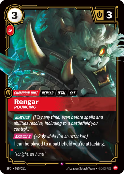 Rengar, Pouncing - 025/221 - R Fury