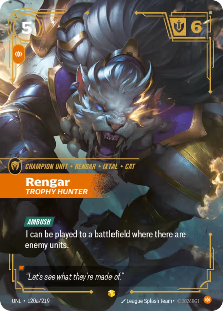 Rengar, Trophy Hunter - 120a/219 - Alternate Art