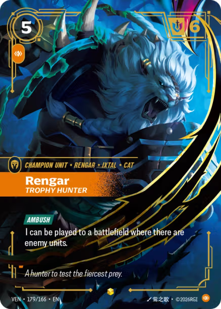 Rengar, Trophy Hunter - 179/166 - Overnumbered
