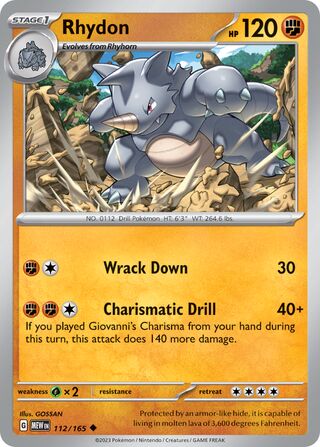 Rhydon - 112/165 - 151