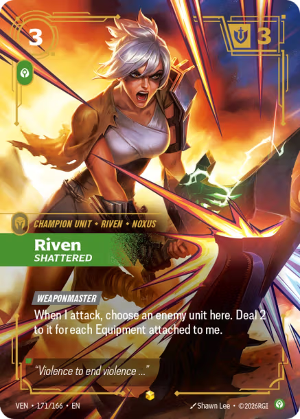 Riven, Shattered - 171/166 - R Calm - Over Number