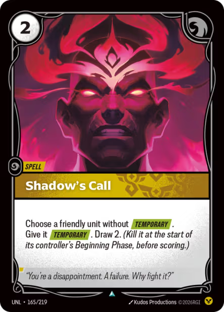 Shadow's Call - 165/219 - U Order