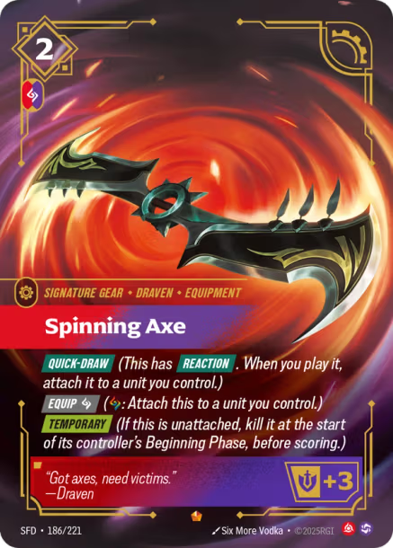 Spinning Axe - 186/221 - Epic Fury/Chaos