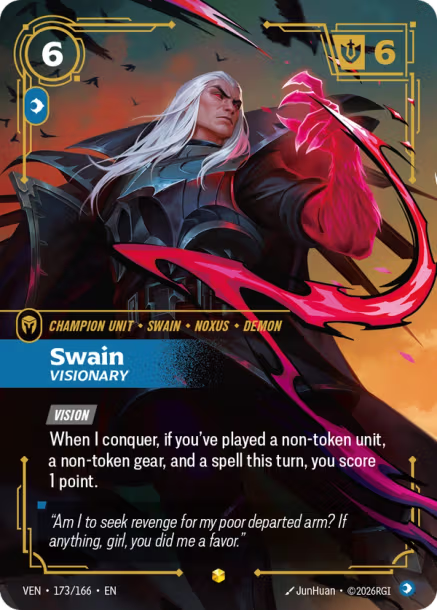 Swain, Visionary - 173/166 - R Calm - Over Number