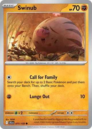 Swinub - 077/159 - Journey Together