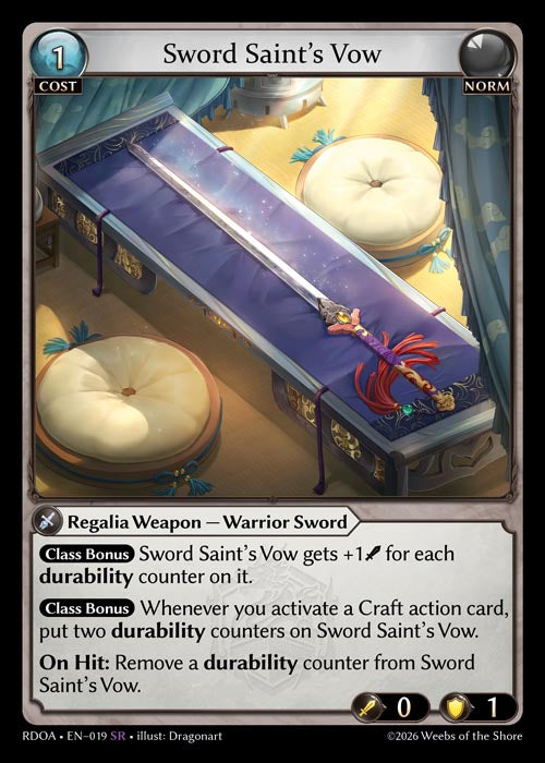 Sword Saint’s Vow (Armaments) - Radiant Origins - SR Norm