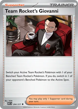 Team Rocket's Giovanni - 204/217 - Ascended Heroes