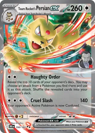 Team Rocket's Persian ex - 150/182 - Destined Rivals