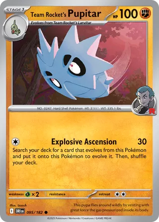 Team Rocket's Pupitar - 095/182 - Destined Rivals