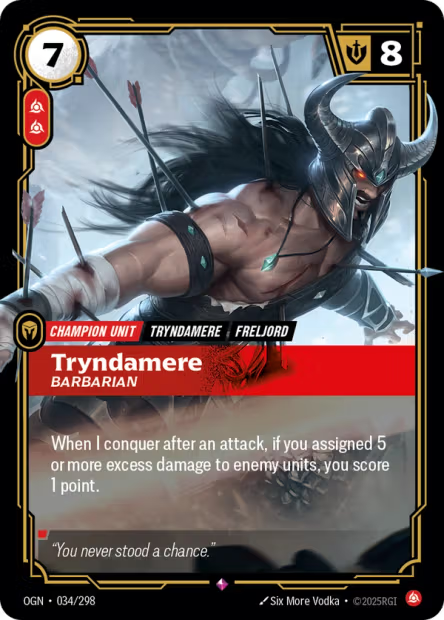 Tryndamere, Barbarian - 034/298 - R Fury