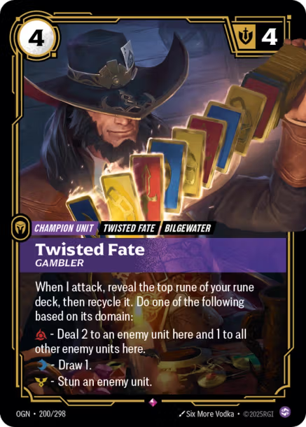 Twisted Fate, Gambler - 200/298 - R Chaos