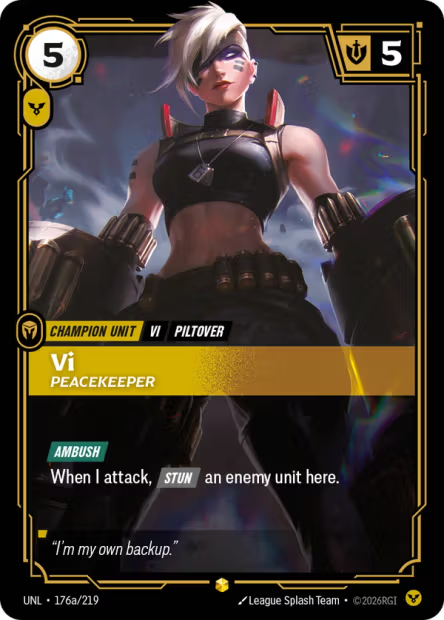 Vi, Peacekeeper - 176a/219 - Alternate Art
