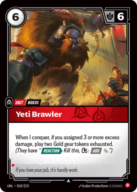 Yeti Brawler - 018/219 - U Fury