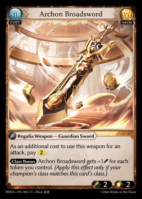 Archon Broadsword (Armaments) - Radiant Origins - SR Neos