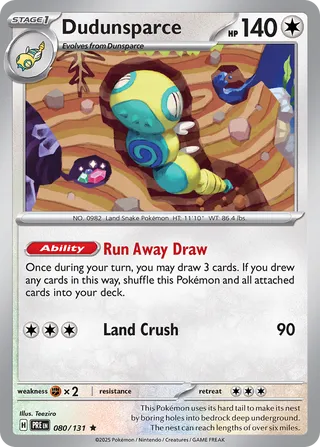 Dudunsparce - 080/131- Prismatic Evolutions