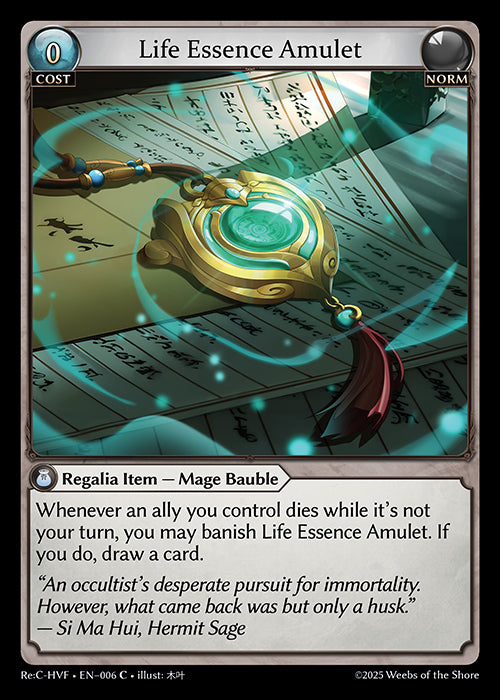 Life Essence Amulet- Abyssal Heaven