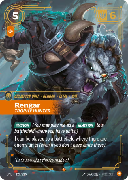 Rengar, Trophy Hunter - 120/219 - E Body