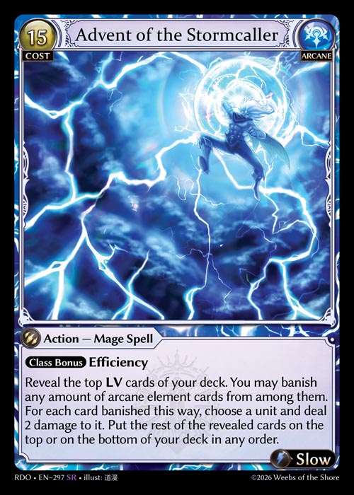 Advent of the Stormcaller - Radiant Origins - SR Arcane