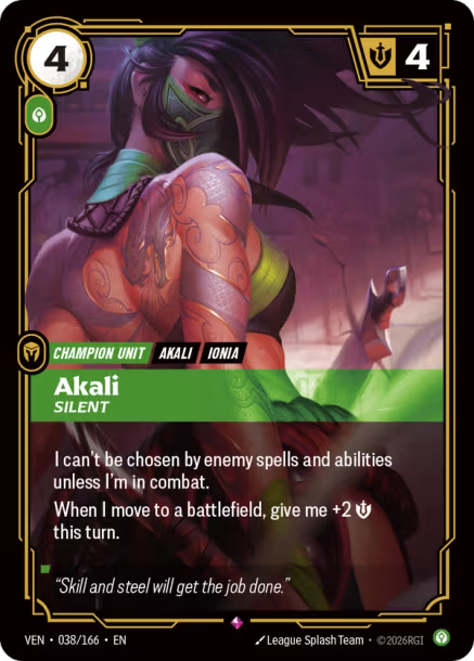 Akali, Silent - 038/166 - U Clam