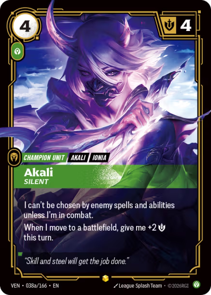 Akali, Silent - 038a/166 - U Clam - Alternative Art