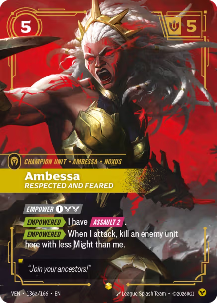Ambessa, Respected and Feared - 136a/166 - Epic Order