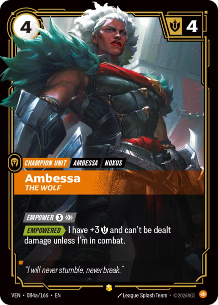 Ambessa, The Wolf - 084a/166 - R Body - Alternative Art