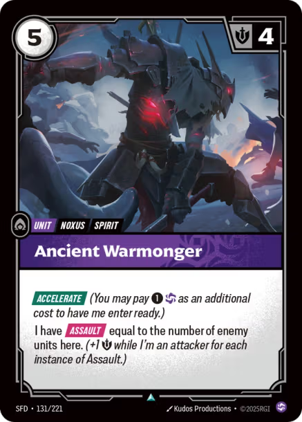 Ancient Warmonger - 131/221 - U Chaos