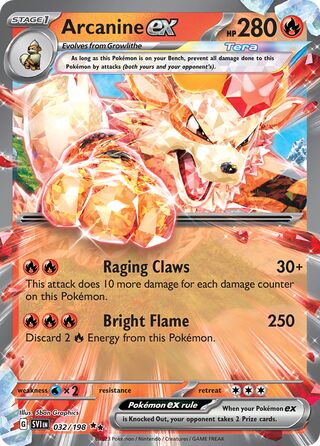 Arcanine ex - 032/198 - Scarlet & Violet