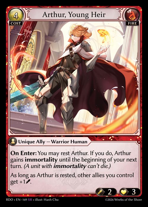 Arthur, Young Heir - Radiant Origins - SR Fire